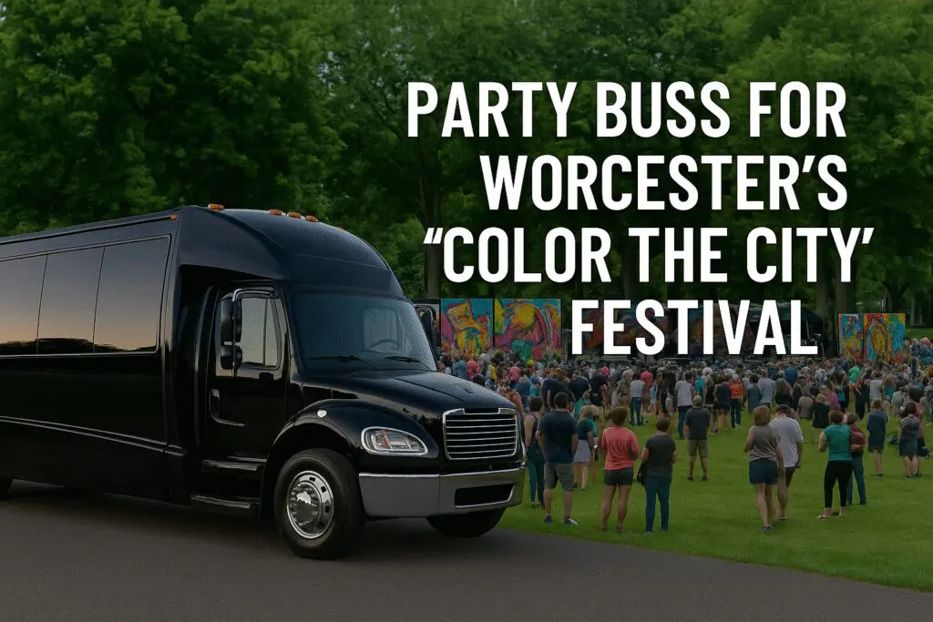 Worcester Color the City party bus rental