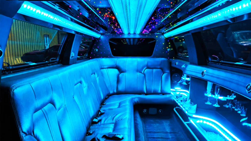 Lincoln Stretch limousine Blue Interior by MetroWest Limousine