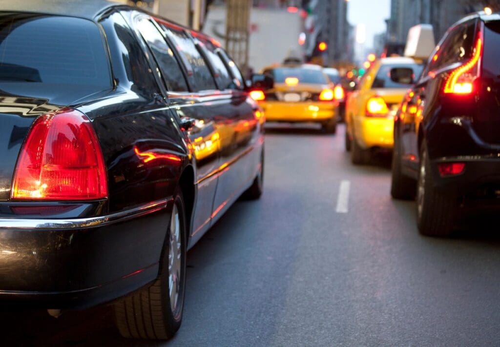 Limousine in Traffic in Framingham, Massachusetts