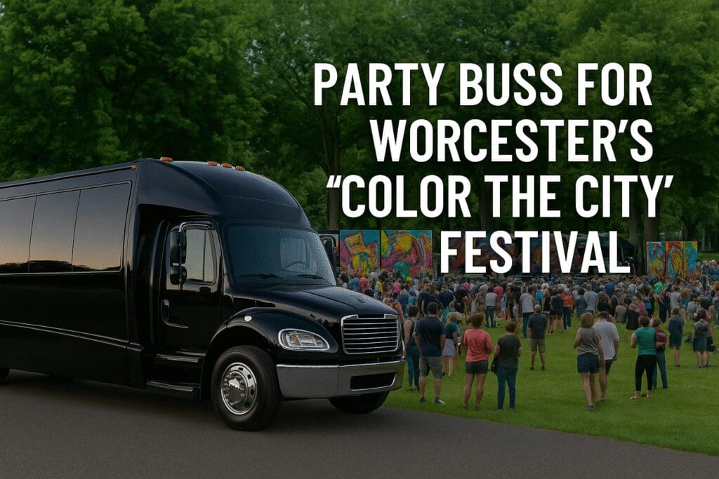 Worcester Color the City party bus rental