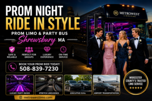 prom party bus Shrewsbury MA