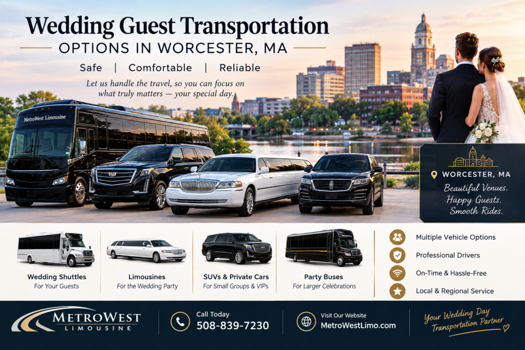 wedding guest transportation Worcester